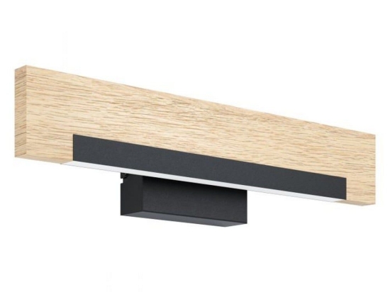 Φωτιστικό Τοίχου-Απλίκα Led Camacho 99294 3000K Black-Brown Eglo Μέταλλο,Ξύλο