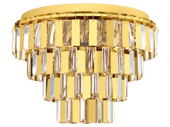 Φωτιστικό Οροφής-Πλαφονιέρα Brass 99096 Erseka Eglo Κρύσταλλο,Μέταλλο