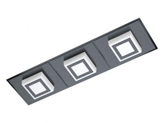 Φωτιστικό Οροφής-Πλαφονιέρα Led Masiano 1 99363 3000K Black Eglo Αλουμίνιο, Πλαστικό
