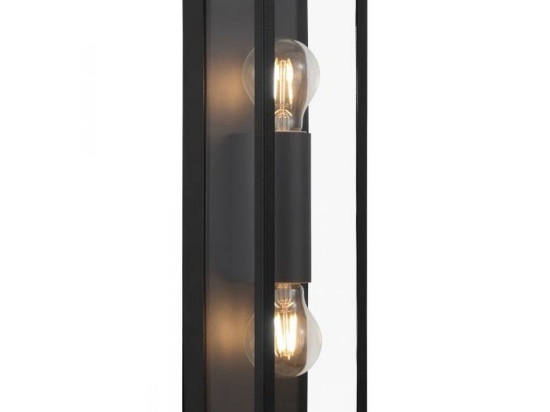 Φωτιστικό Τοίχου-Απλίκα Amezola 99124 2 Black-Clear Eglo Μέταλλο,Γυαλί