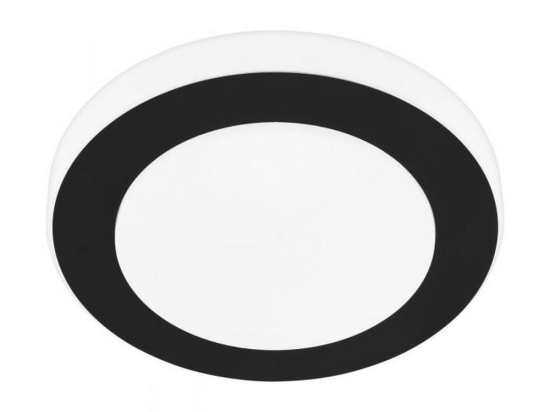 Φωτιστικό Οροφής-Πλαφονιέρα Led Carpi 33682 Ø 300 3000K Black-White Eglo Μέταλλο,Πλαστικό