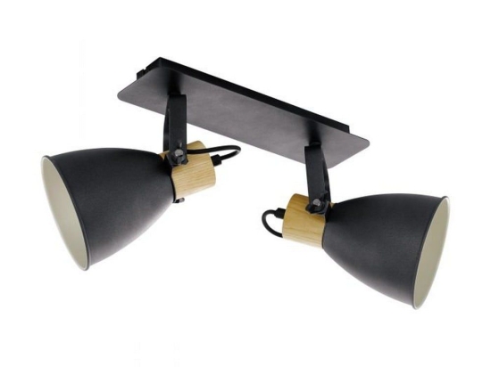 Φωτιστικό Οροφής-Σποτ Coswarth 99075 Anthracite-Brown Eglo Μέταλλο,Ξύλο
