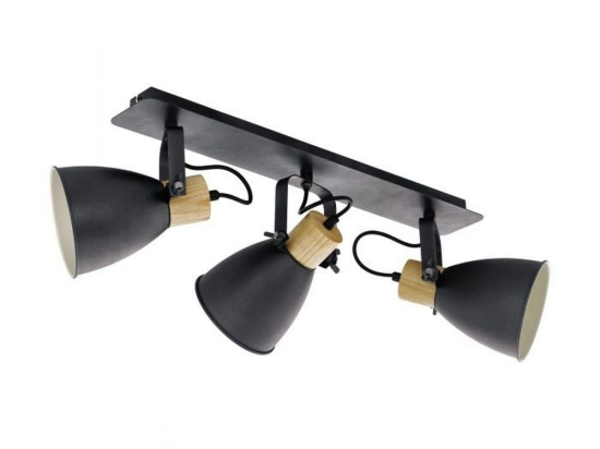 Φωτιστικό Οροφής-Σποτ Coswarth 99076 Anthracite-Brown Eglo Μέταλλο,Ξύλο