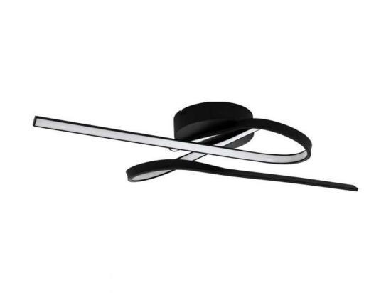 Φωτιστικό Οροφής-Πλαφονιέρα Led Selvina 99323 3000K Black Eglo Αλουμίνιο, Πλαστικό