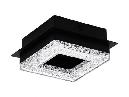 Φωτιστικό Οροφής-Πλαφονιέρα Led Fradelo 1 99324 3000K Black-Clear Eglo Κρύσταλλο,Μέταλλο