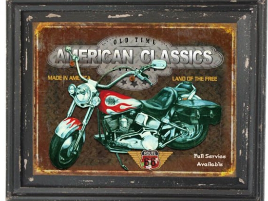 Vekrakis Πίνακας Ξύλινος “American Classics” 38Χ47Χ2 Μπορντώ