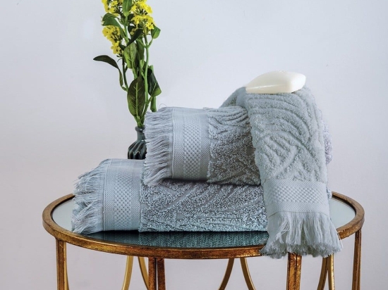 Πετσέτα Celine Grey Sb Home Προσώπου 50x90cm 100% Βαμβάκι