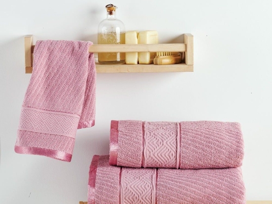 Πετσέτα Flavia Rosa Sb Home Προσώπου 50x90cm 100% Βαμβάκι
