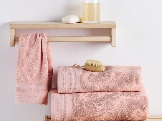 Πετσέτα Matteo Pink Sb Home Προσώπου 50x90cm 100% Βαμβάκι