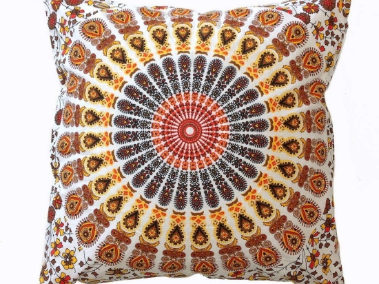 Μαξιλάρι Διακοσμητικό (Με Γέμιση) Mandala NACC509O Πορτοκαλί 40Χ40 100% Βαμβάκι