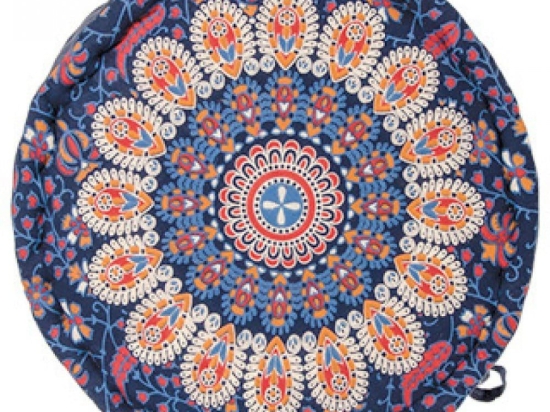 Πουφ 40x12,5 Παγώνι NAPO500NV Blue 100% Βαμβάκι