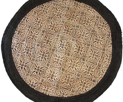 Χαλί AI19JTRG-01-90 Black-Beige 90X90cm Round