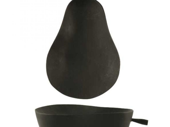 Μπολ Αχλάδι Ξύλινο EI1462 14cm Black Ξύλο