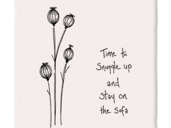 Σουβέρ Time To Snuggle EI0177 10,5x0,8x10,5cm White Πορσελάνη