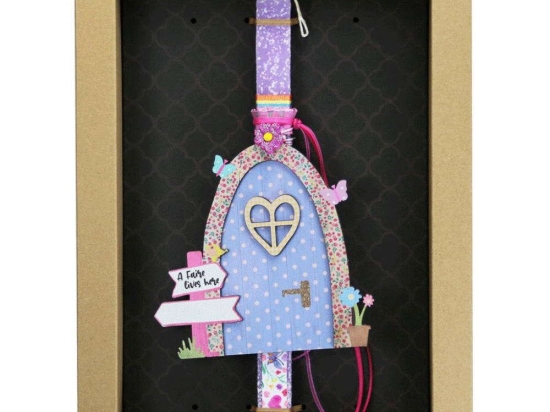 Λαμπάδα Μαγική Πόρτα LA23019B 30cm Lilac-Multi