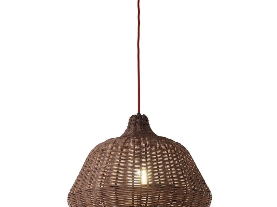Φωτιστικό Οροφής Cabana SO.CABANA/CAFFE Brown Ondaluce Μέταλλο,Wicker