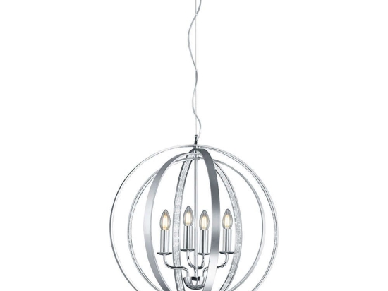 Φωτιστικό Οροφής Candela 102000405 Silver Trio Lighting Αλουμίνιο