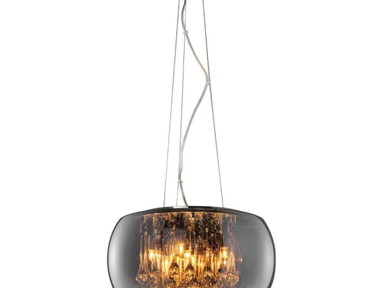 Φωτιστικό Οροφής Vapore 311210506 Chrome Trio Lighting Γυαλί