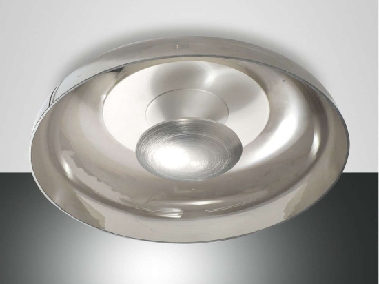 Φωτιστικό Οροφής - Πλαφονιέρα Led Vintage 3463-61-126 Transparent Grey Fabas Luce Μέταλλο,Γυαλί
