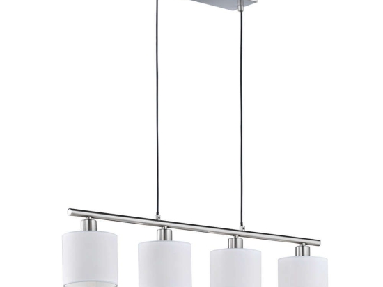 Φωτιστικό Οροφής-Ράγα Tommy R30334001 White RL Lighting Μέταλλο,Ύφασμα
