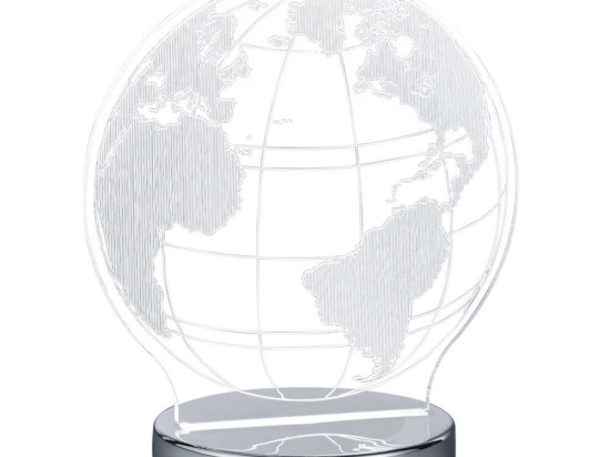 Φωτιστικό Γραφείου Globe R52481106 7W 400Lmn - 3000-4000-6500K Chrome RL Lighting