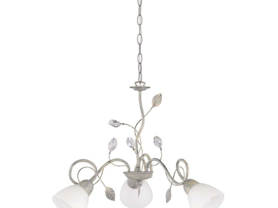 Φωτιστικό Οροφής Traditio 110700361 White-Grey Trio Lighting Μέταλλο,Γυαλί