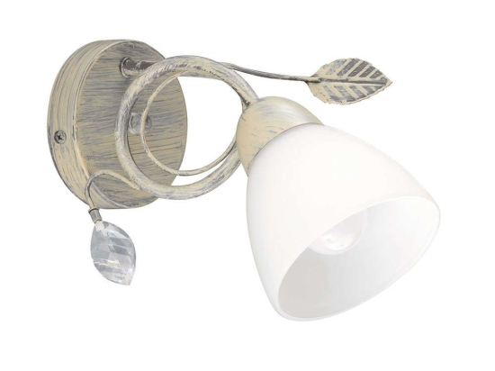 Φωτιστικό Τοίχου Traditio 200700161 White Trio Lighting Μέταλλο,Γυαλί