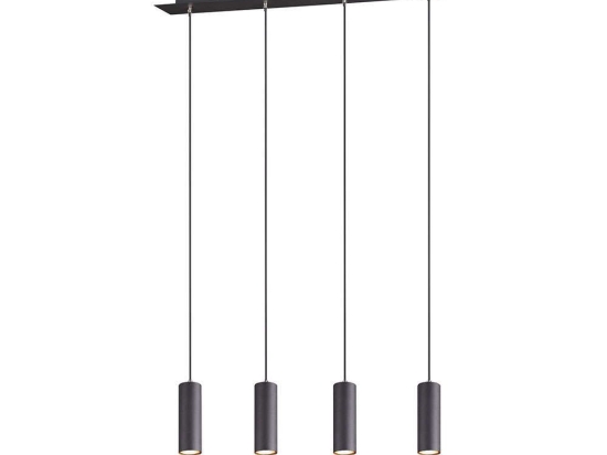 Φωτιστικό Οροφής-Ράγα Marley 75x150x9cm Black Mat 312400432 Trio Lighting Μέταλλο