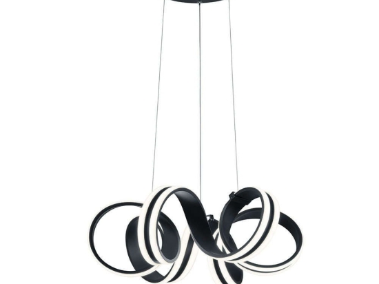 Φωτιστικό Οροφής Carrera 325010132 55x150cm 1xSMD LED 38W 4400lm 3000K Black Trio Lighting