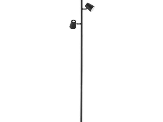 Φωτιστικό Δαπέδου Led Narcos 3x470Lm 28x154x18cm Black Mat-White 473190332 Trio Lighting Μέταλλο,Ακρυλικό