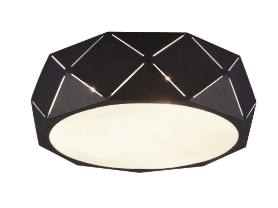 Φωτιστικό Οροφής - Πλαφονιέρα Zandor 603500332 Black Trio Lighting Μέταλλο