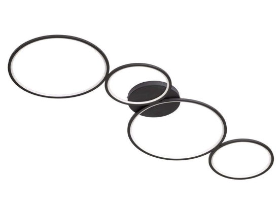 Φωτιστικό Οροφής - Πλαφονιέρα Rondo 622610432 Black Trio Lighting Μέταλλο