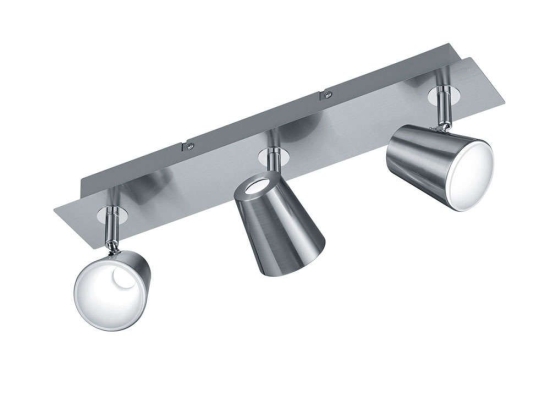 Φωτιστικό Οροφής - Σποτ Narcos 873110307 Nickel Trio Lighting Μέταλλο