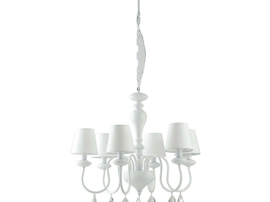 Φωτιστικό Οροφής I-Arthur/6 White Luce Ambiente Design Κρύσταλλο,Μέταλλο
