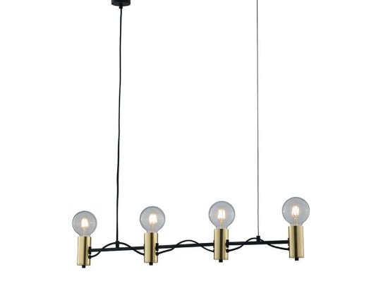 Φωτιστικό Οροφής - Ράγα I-Axon-S4 Black-Gold Luce Ambiente Design Μέταλλο