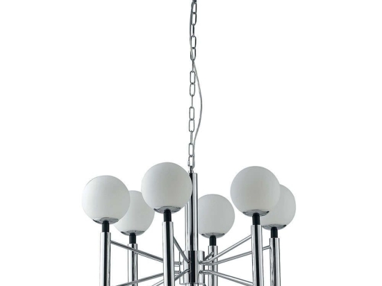 Φωτιστικό Οροφής I-Hammond-S6 Chrome Luce Ambiente Design Μέταλλο,Γυαλί