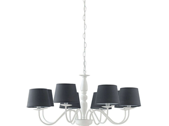 Φωτιστικό Οροφής I-Favola/8 White-Grey Luce Ambiente Design Μέταλλο,Ύφασμα