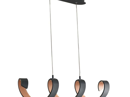 Φωτιστικό Οροφής - Ράγα Led-Helix-S4 NER 0W 4000Κ1600lm Black Luce Ambiente Design Αλουμίνιο