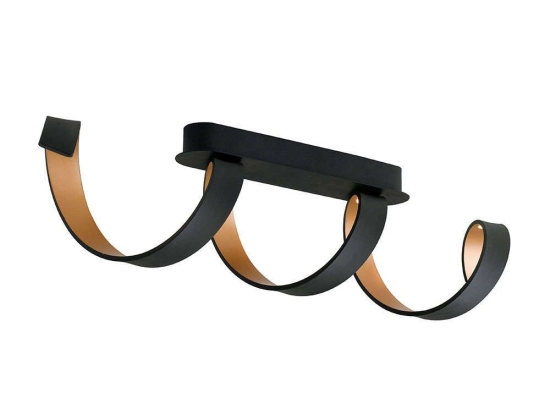 Φωτιστικό Οροφής - Πλαφονιέρα Led-Helix-PL4 NER 20W 4000K 1600lm Black Luce Ambiente Design Αλουμίνιο