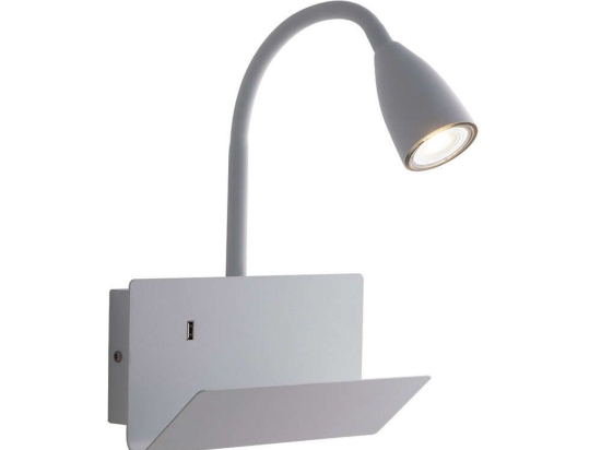 Φωτιστικό Τοίχου - Απλίκα Με Usb I-Gulp-AP Bco White Luce Ambiente Design Μέταλλο