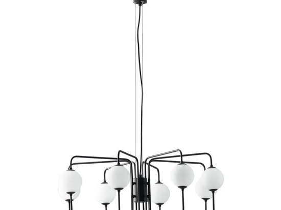 Φωτιστικό Οροφής I-Neutron-S8 Black-White Luce Ambiente Design Μέταλλο,Γυαλί