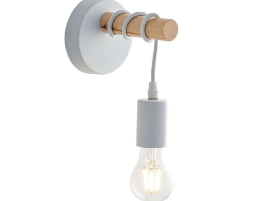 Φωτιστικό Τοίχου - Απλίκα I-Arizona-AP1 Natural-White Luce Ambiente Design Μέταλλο,Ξύλο