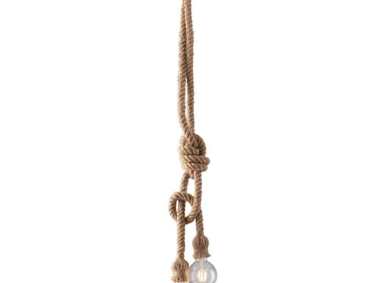 Φωτιστικό Οροφής I-Rope-S2 Natural-Black Luce Ambiente Design Σχοινί,Μέταλλο