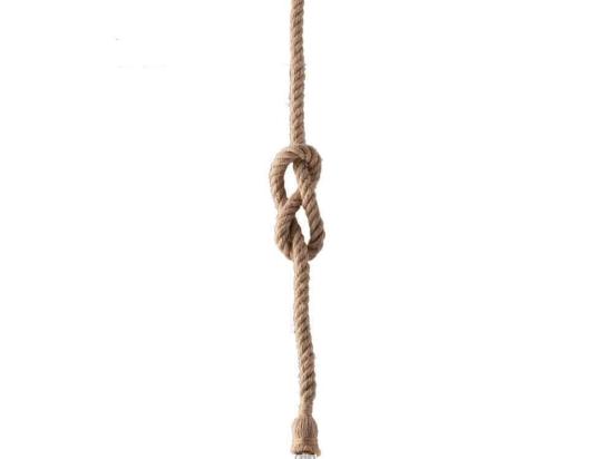 Φωτιστικό Οροφής I-Rope-S1 Natural-Black Luce Ambiente Design Σχοινί,Μέταλλο