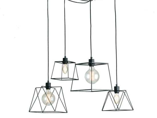 Φωτιστικό Οροφής I-Brooklyn-S4 Black Luce Ambiente Design Μέταλλο