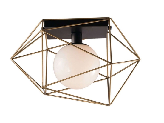 Φωτιστικό Οροφής - Πλαφονιέρα I-Abraxas-PL1 Oro Gold Luce Ambiente Design Μέταλλο