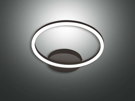 Φωτιστικό Tοίχου - Οροφής Led Giotto 3508-21-101 Black Fabas Luce Μέταλλο, Μεθακρυλικό