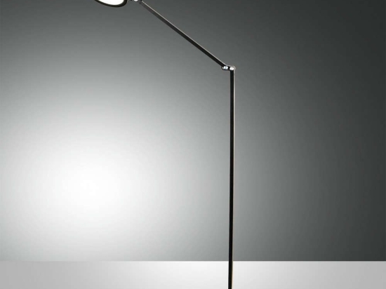 Φωτιστικό Δαπέδου Led Regina 3551-11-101 Black Fabas Luce Μέταλλο, Μεθακρυλικό