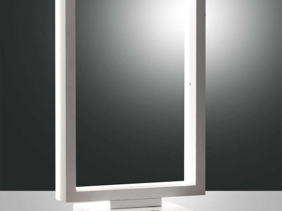 Φωτιστικό Επιτραπέζιο Led Bard 3394-30-102 White Fabas Luce Μέταλλο, Μεθακρυλικό