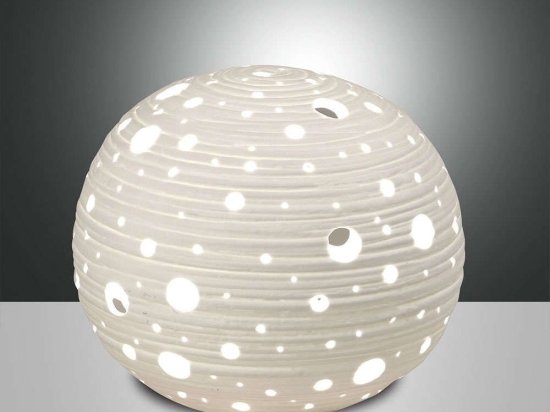 Φωτιστικό Επιτραπέζιο Corvara 3531-30-102 White Fabas Luce Μέταλλο,Κεραμικό